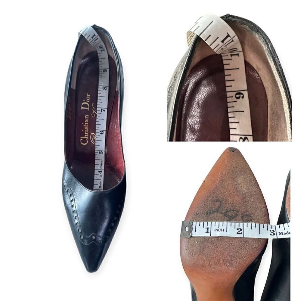 Vintage Christian Dior Roger Vivier Black pumps with perfs. 5.5B, - Picture 13 of 15